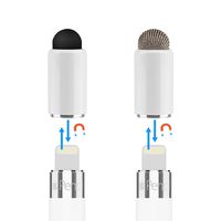 CoBak Magnetic Replacement Cap for Apple Pencil - Rubber Tips Fiber Tips as Stylus Compatible with All Touch Screen Tablets/Cell Phones(2 Pack)