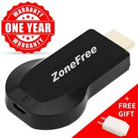 Zonefree WiFi Display Dongle Airplay Miracast Receiver for iPhone/Android Screen Mirroring Adapter 1080P Wireless HDMI for TV/Projector with Charger