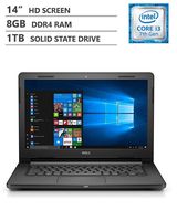 Dell Vostro 14" HD Screen Business Laptop, Intel Core i3-7020U 2.30 GHz Dual-Core Processor, 8GB Memory, 1TB Solid State Drive, Wireless-AC, Bluetooth 4.2, Windows 10, Black