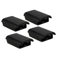 Hukado 4 Pack Black Battery Cover Shell Case Replacement Compatible with Xbox 360 Wireless Controller