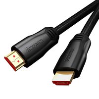 AMPCOM 4K High Speed HDMI Cable, Zinc-Alloy Shell - 3D 60Hz HDR ARC Ethernet, 3ft Black