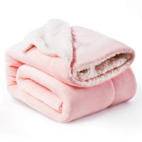 Bedsure Sherpa Fleece Blanket Throw Size Pink Plush Throw Blanket Fuzzy Soft Blanket Microfiber