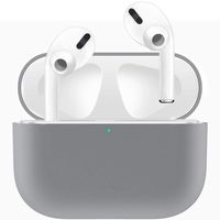 ADWLOF Compatible for AirPods Pro Case, Wireless Charging Supporting, Shockproof Protective Silicone Cover Skin for AirPods Pro Charging Case Series 3,Gray