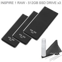 eDigitalUSA Triple Bundle Deal: 3X DJI Part 2 512GB SSD Solid State Drive for Zenmuse X5R (Inspire 1 X5 RAW) Camera with Cleaning Kit