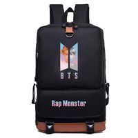 Kpop BTS Backpack Bangtan Boys Schoolbag Laptop Bag Travel Rucksack for A.R.M.Y Rap Monster Merch