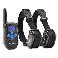 Petrainer PET998DRB2 Dog Training Collar with Remote for 2 Dogs, Rechargeable Waterproof Dog Shock Collar with Beep, Vibration and Shock Electronic Dog Collar, 1000 ft Range