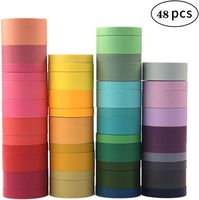 CCINEE 48 Roll Washi Tapes, Washi Masking Decorative Tapes for DIY Decor Planners Scrapbooking Adhesive School Party Supplies