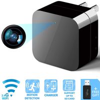 USB Wall Charger Adapter, 1080P HD Hidden Camera Motion Detection Loop Recording Nanny Cam Security Surveillance For Home Office Storage Up To 32GB   