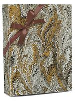 30" X 100' Feathered Metallic Gift Wrap