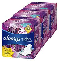 Always Radiant Teen Pads Get Real Regular, 14-Count (Pack of 3) Always Radiant Teen Pads Get Real Regular, 14-Count (Pack of 3)