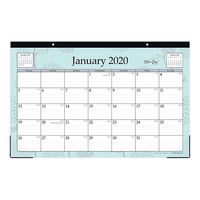 Blue Sky 2020 Monthly Desk Pad Calendar, Two-Hole Punched, Ruled Blocks, 17" x 11", Rue Du Flore