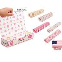 50x Baking Wax Paper Food Picnic Paper Wrapping Grease Resistant Wrapper (A, OneSize)