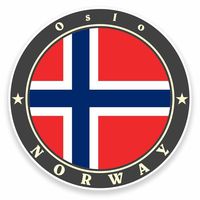 2 x 10cm/100mm Oslo Norway Vinyl Sticker Decal Laptop Car Travel Luggage Label Tag #9500