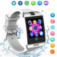 Smart Watch for Android Phones - Bluetooth Watch Cell Phone with Audio and Image and Camera - SIM Card Slot Smartwatch Touchscreen for Men Women (White)