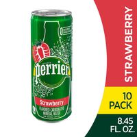 Perrier Sparkling Natural Mineral Water, Strawberry, 8.45 Ounce (Pack of 10)