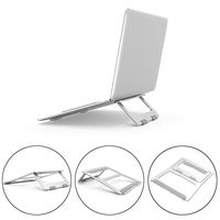 RAINBEAN Adjustable Laptop Stand, Foldable Lightweight Ventilated Laptop Riser Holder for Desk with Anti-Slip Design, Portable Bracket for Office Compatible for MacBook Pro/Air,Dell,Support up to 18"