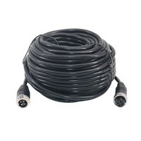 4Pin Video Extension Cable 20Ft,Tan QY Line for Car Bus Truck Reversing Rear View Camera Motorhome Vehicle Backup Monitor CCTV System Waterproof (20Ft)