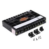 Audio Equalizer, Black 7 Band Car Audio Graphic Equalizer with Front 3.5mm Auxiliary Input,