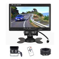 Car Backup Camera Kit - Hard-Wired IR Night Vision Rear View Backup Camera and Monitor Kit, 7 Inch HD Rear View Monitor Reversing Parking System Night Vision Back up Rearview Reverse Cam For RV Trucks