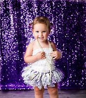 TRLYC 3Ft7Ft Purple Sequin Photography Backdrop/Curtain For Wedding