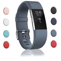 Bands Replacement Compatible for Fitbit Charge 2, Adjustable Wrist Accessories Sport Wristbands for Women&Men (Cyan-D, Small)