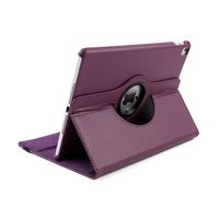 Jennyfly 2017 iPad Pro 12.9 Cover,360 Degree Rotating PU Leather Cover,Soft Smooth Protective Case for 2015/2017 iPad Pro 12.9 - Purple