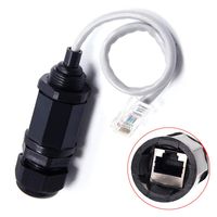 Icstation M20 Waterproof RJ45 CAT 5 5E 6 Ethernet LAN Cable Coupler Connector Female to Male