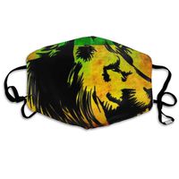 Lion Jamaica Flag Dust Mask,Washable and Reusable Cleaning Gardening Outdoor Activities Warm Windproof Mask