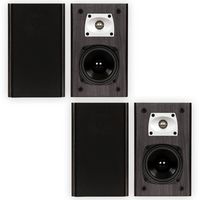 Theater Solutions B1 Black Bookshelf Speakers Surround Sound Home Theater Speaker 2 Pair Pack