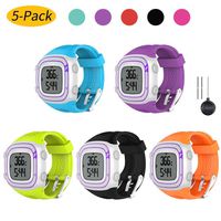 Watbro Watch Band Compatible with Garmin Forerunner 10/ Forerunner 15 Running Watch, Soft Silicone Replacement Wristband for Garmin Forerunner 10/15 Smart Watch Women Men