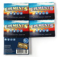 ELEMENTS 5 booklets x Ultra Thin Rice Paper Size 1 1/2 - Total 165 Papers