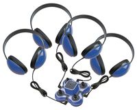 Califone 1114BL-4 1114BL-4 Kid First Non-Powered Listening Center, Blue