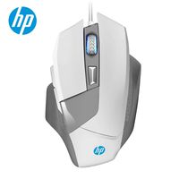 HP Gaming Mouse Wired, Ergonomic Game USB Computer Mice RGB, [4000 DPI] Programmable Comfortable Grip 6 Buttons [G200] White