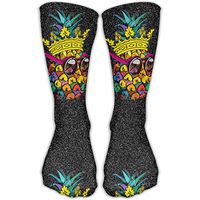 PIE Socks Unisex Pineapple King Colorful Tank Men's Sports Athletic Compression Football Winter Warm Funny Cute Novelty Cotton Calf Socks For Mens&Womens