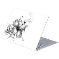 MasiBloom 1 PCS Anti-Scratch Vinyl Decal Sticker Laptop Cover Skin for 13" 13.5 inch Microsoft Surface Laptop 3 & 2 & 1 (2019/18/17 Released), Not Compatible with Surface Book(Lily- Grey)