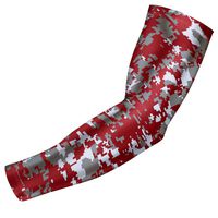 bucwild Sports Compression Arm Sleeve - Youth & Adult Sizes - Baseball Football Basketball Sports (1 Arm Sleeve - Maroon Camo - Youth Large)