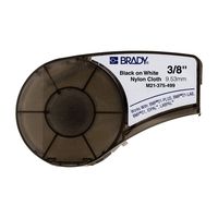 Brady M21-375-499, 110893 0.375" x 16' White BMP21 Plus Series Nylon Cloth Patch Panel, Wire and Cable Labels (Pack of 6 Cartridges)