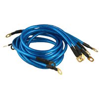 uxcell Car Universal Ground Grounding Wire Cable Kit Blue 5 in 1