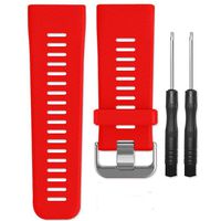 AUTRUN Band for Garmin Vivoactive HR Watch, Soft Silicone Wristband Replacement Watch Band for Garmin Vivoactive HR (Red)