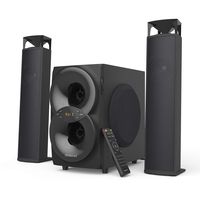 dodocool Sound Bar, 2.1 Channel Soundbar System with Wired and Wireless Subwoofer, LED Display, USB/SD Reader, FM Radio, Remote Control for TV/Phone/PC