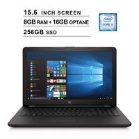 HP 2019 Pavilion Premium 15.6 Inch HD Laptop Computer (8th Gen Intel Core i3-8130U 3.40GHz, 8GB DDR4 RAM + 16GB Optane RAM, 256GB SSD, HD Audio, Bluetooth 4.2, DVD, WiFi, Windows 10 Home)