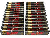 RAW Classic Black King Size Slim Natural Unrefined Ultra Thin 110mm Rolling Papers (24 Packs)