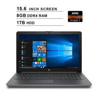 HP 2019 Premium Pavilion 15.6 Inch HD Laptop (AMD 3 2200U 2.5GHz up to 3.4GHz, 8GB DDR4 RAM, 1TB HDD, Bluetooth, WiFi, Windows 10) (Renewed)