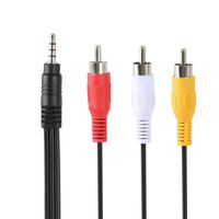 Conwork 3.5mm Stereo Male to 3 RCA Male Y Splitter Extension Cable for Audio Video AUX Port