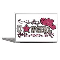 Laptop Notebook 11-12 Inch Skin Cover Cowgirl Country Western Hat and Star