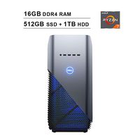 2019 Newest Dell Premium Inspiron Gaming Desktop (AMD 8-Core Ryzen 7 2700 up to 4.1GHz, 16GB DDR4 RAM, 512GB SSD (Boot) + 1TB HDD, AMD Radeon RX 580 4GB, WiFi, Bluetooth, HDMI, Windows 10, Blue)