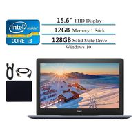 Dell 2019 Premium Inspiron 15 5000 15.6" FHD Touchscreen Laptop Computer, Intel 8th Core i3-8130U, 12GB RAM, 128GB SSD, HDMI, WiFi, Windows 10 Blue W/ Masdrow 29.9 Accessories Bundle