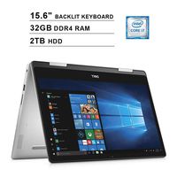 2020 Dell Inspiron 15 7573 2-in-1 15.6 Inch Touchscreen FHD Laptop (Inter 4-Core i7-8550U up to 4.0GHz, 32GB DDR4 RAM, 2TB HDD, Intel UHD Graphics 620, Backlit KB, Win 10) (Renewed)