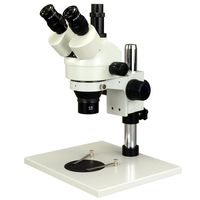 OMAX 3.5X-90X Zoom Trinocular Stereo Microscope with Metal Table Stand+0.5X Auxiliary Lens