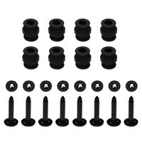 SAMLOO 8pcs Rubber Damper Shock Absorbers Balls and Anti-Drop Securing Pins for DJI Phantom 3 / Phantom 2 Professional Advanced Gimbal Mount Anti Vibration, Black